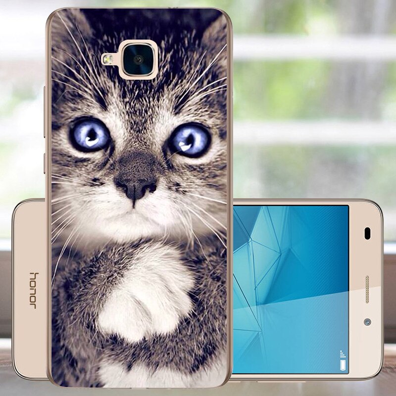 Fanatu huawei honor 5c hoesje geen vingerafdrukgat ru versie achterkant beschermhoes voor huawei honor 5c zacht tpu siliconen 5.2 " funda: Bzm