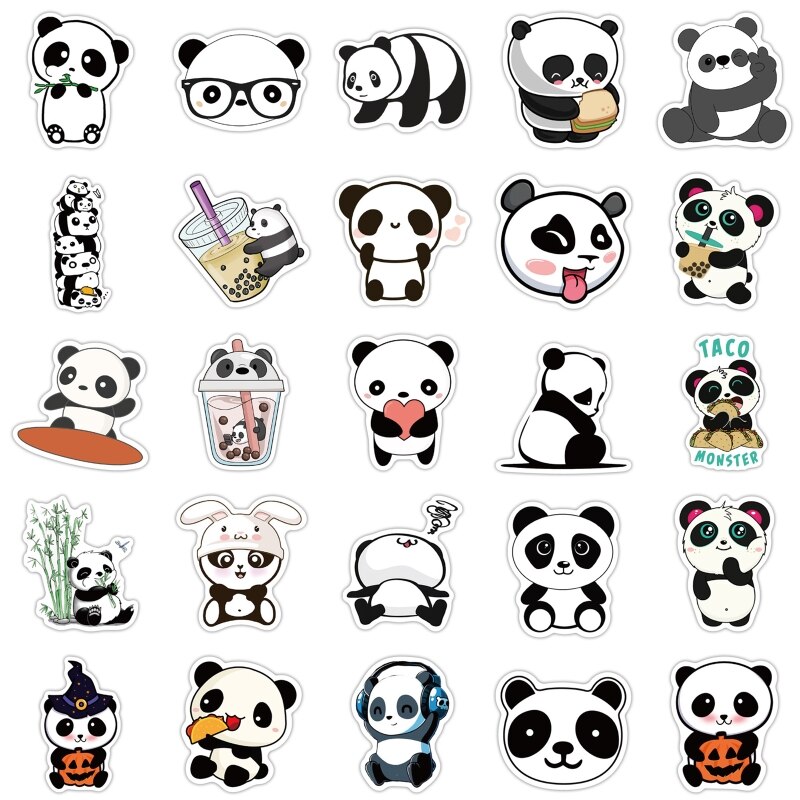 Kungfu Panda Stickers 50Pcs Waterproof Vinyl Decals for Water Bottles Laptop Refrigerator Luggage Computer Mobile Phones D5QC