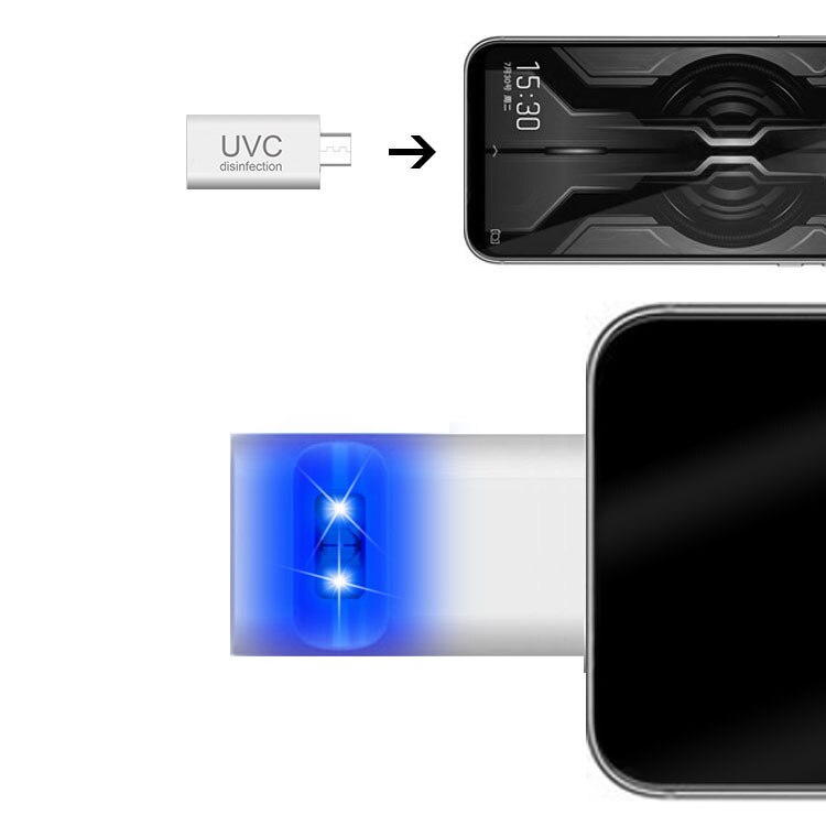 Usb C Telefoon Ultraviolet Kiemdodende Light Sterilisator Draagbare Handheld Uvc Led Steriliseren Lamp Voor Type-C Mobiele Telefoon Iphone