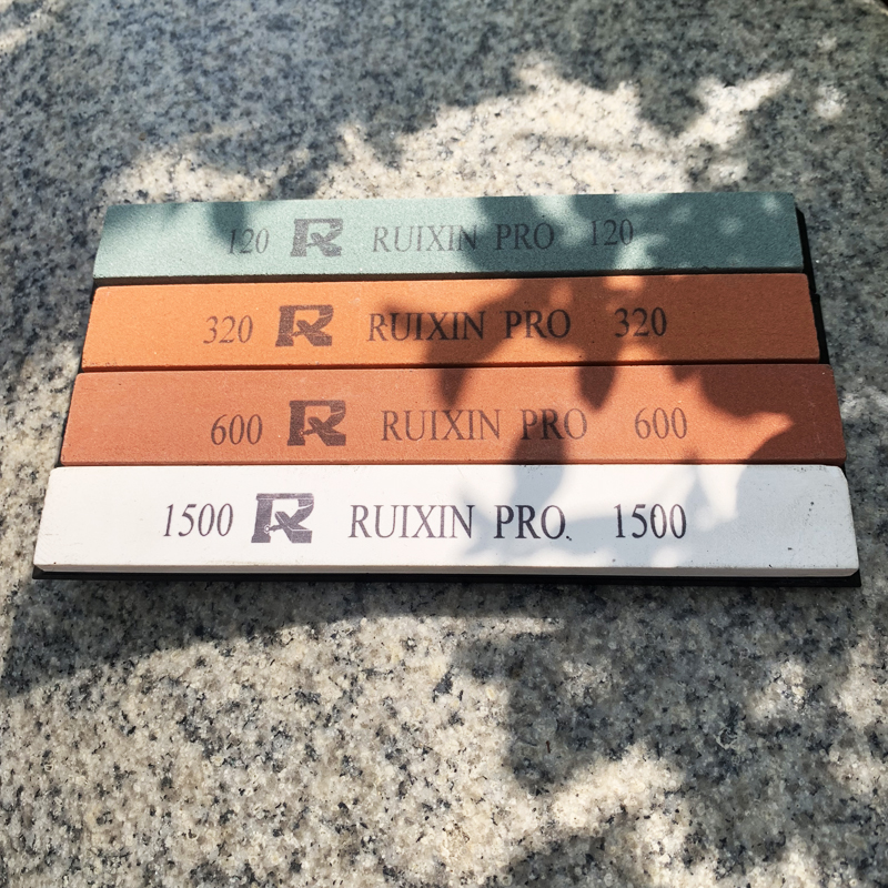 RUIXIN 120-1500 Grit Grindstone Kitchen Hone Stone Knife Sharpener Fixed Angle Grind Whetstone Sharpen Bar Knife Grinder Tools