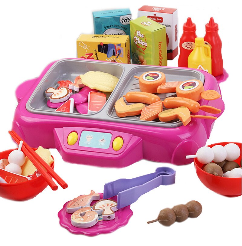 Kinderen Pot Barbecue Speelgoed Kleine Huishoudelijke Apparaten Speelgoed Simulatie Spray Mini Keuken Speelhuis Educatief Speelgoed
