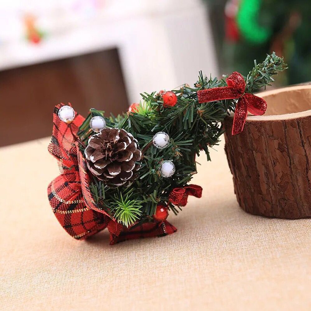 Mini sapin de noël 20cm, petit sapin de pin placé sur le bureau, décoration de maison, de noël pour enfants, nouvel an, Xma