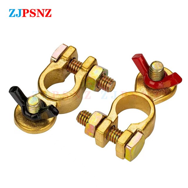 Auto Batterij Terminal Connector Positieve &amp; Nagative Batterij Quick Release Batterij Klemmen Messing Connector Auto Accessoires Universele: 2Pair