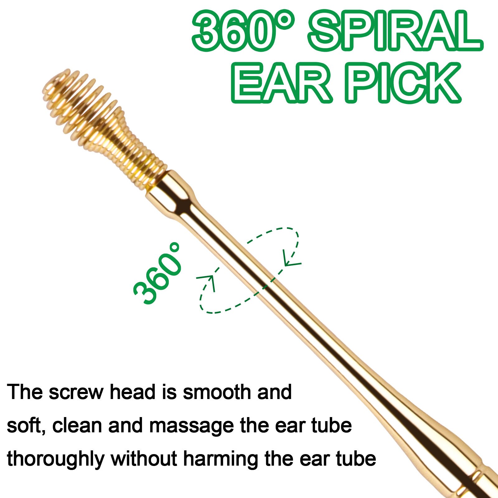 9 Pieces Portable Spiral Ear Remover For Ear Waxing Stainless Steel Spiral Ear Cleaner Ear Cleaning Tool Ear Pick