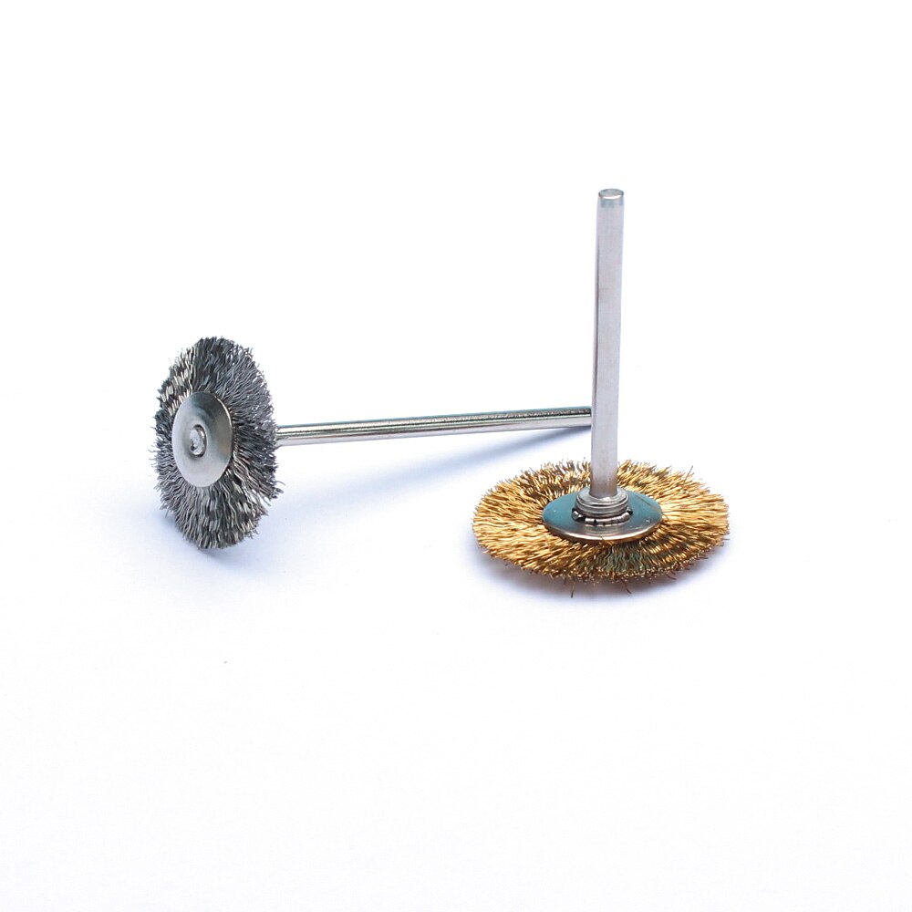 Brocas de Metal para uñas, Cepillo giratorio de 3/32 pulgadas para manicura, taladros eléctricos, herramientas de limpieza de alambre de cobre, accesorios de Arte de uñas, 1 ud.