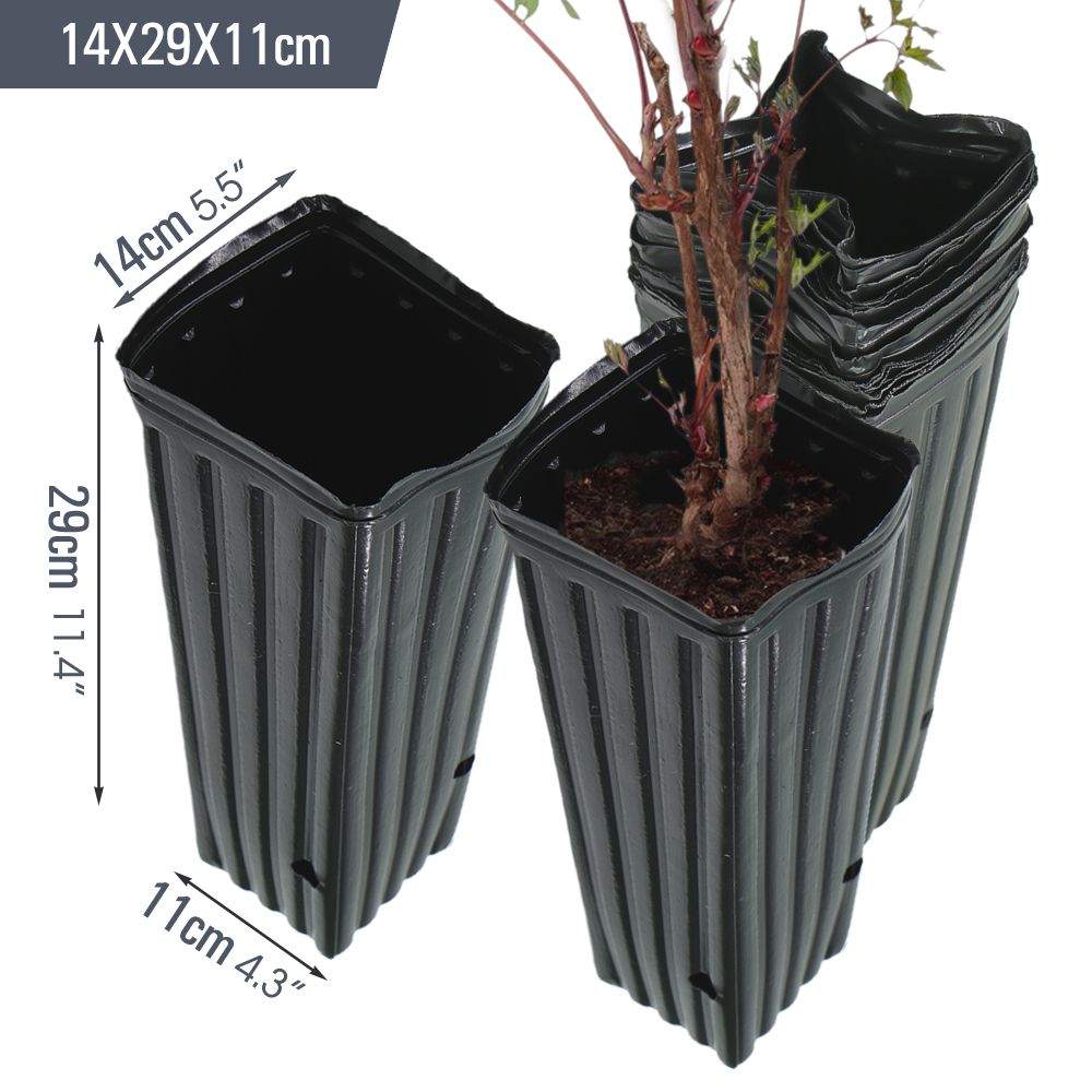 8-Größe 10-100 stücke hohe Baum töpfe Baumanbau Container Garten pflanzen Anbau Pflanzer mit Drainage löchern drinnen draussen: Blau / Klein