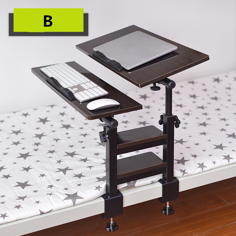 High carbon steel skeleton laptop desk home laptop stand bedside small side table children's study table coffee tables: B