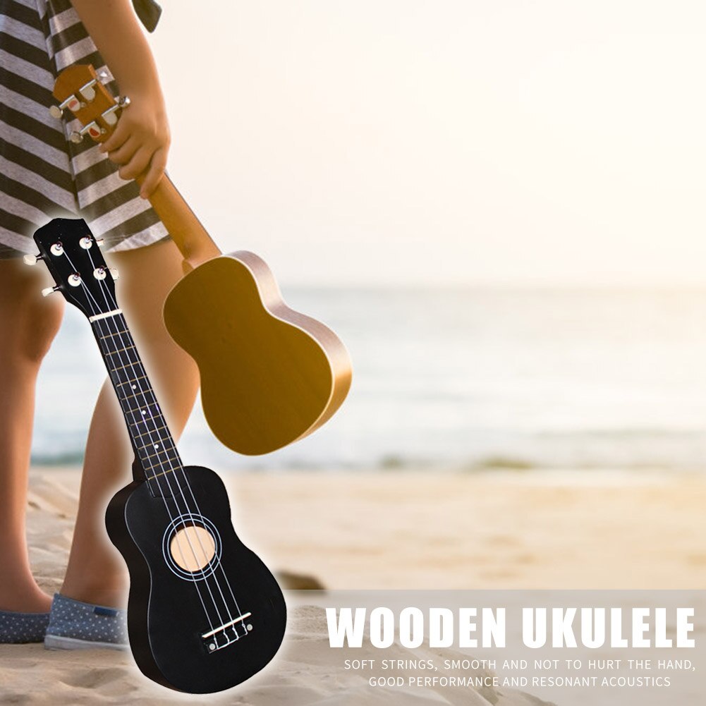 4 Strings 21 inch Guitar Musical Enjoyable Instrument Supplies Basswood Hawaii Musical Instrument Ukulele for Beginner