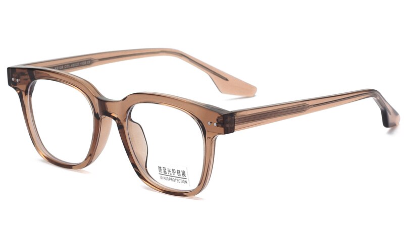 Kachawoo eyeglasses men clear lens tr90 acetate optical glasses frame for women black leopard square eyewear frame: brown with clear