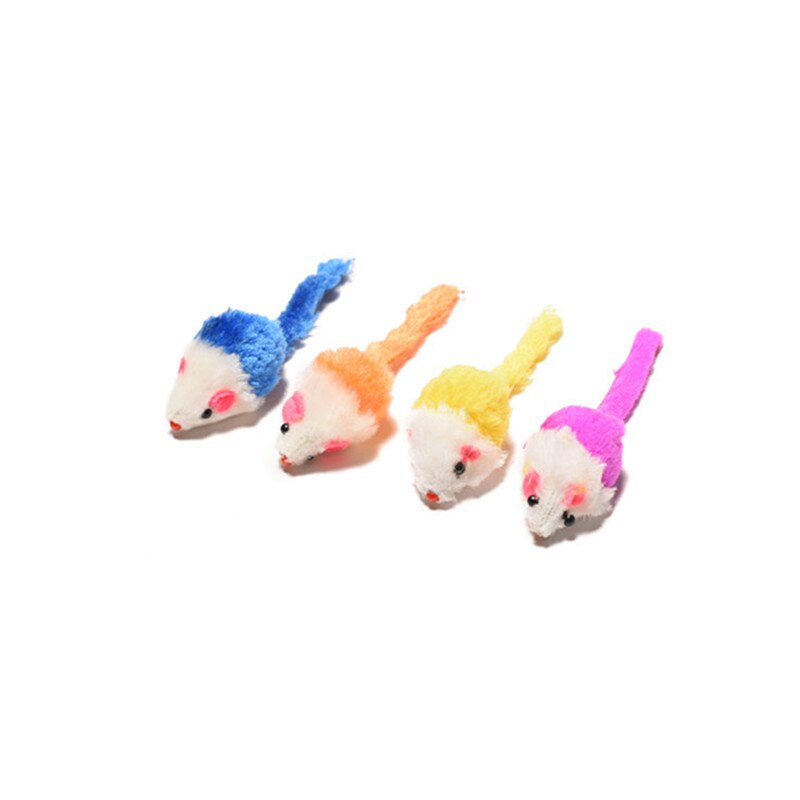Pet Cat Toy Cute Mouse Stick Teaser Wand Plastic Toy for Cat Toys Pet Cat Tunnel Fat Cat Cute: Random Color 1PCS