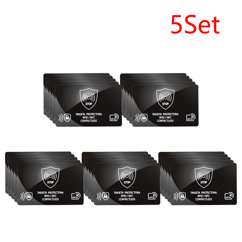 5-50PCS Draagbare RFID-blokkeerkaart Eén kaart Beschermt de hele portemonnee NFC-debit Credit Paspoortbeschermer RFID-blokkering Ultradun: Paars