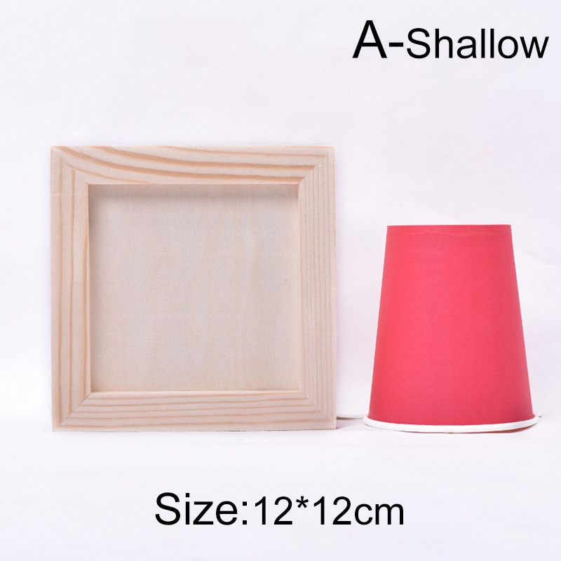 Houten Diy Blank Photo Houders Kinderen Diy Klei Fotolijsten Voor Thuis Craft Party Kids Desktop Ornament Fotolijst: A