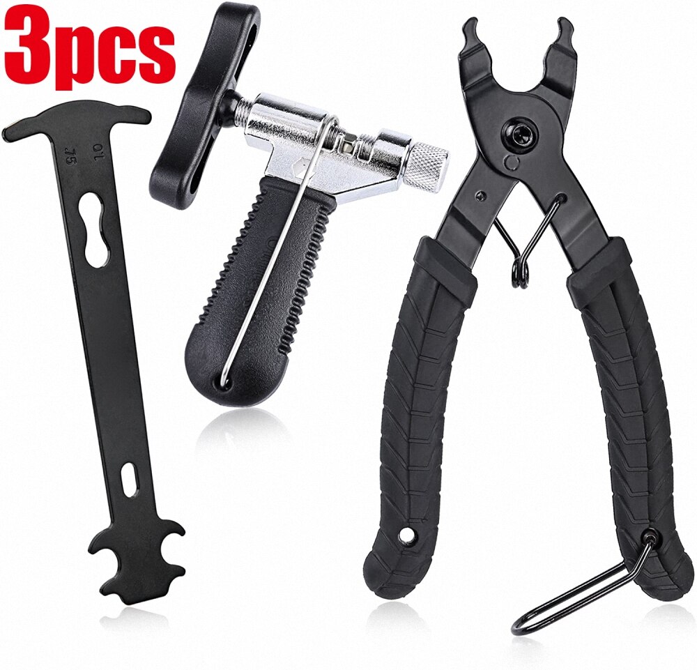 5pcs/Set Road Mountain Bike Bicycle Missing Chain Quick Link Plier Tool Master Link Remover Connector Opener Lever Accessory Kit: 3PCS Set
