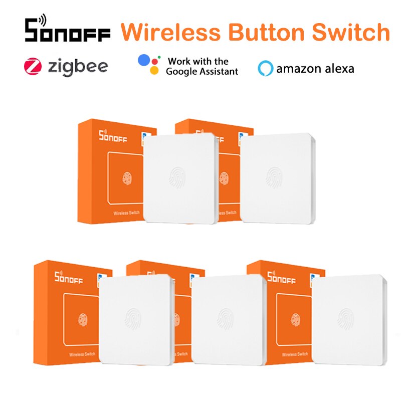 10Pcs Sonoff SNZB-01 Draadloze Schakelaar Smart Home Zigbee Versie Handige Knop Werkt Met Sonoff Zigbee Brug Ifttt Ewelink App: 5 pieces