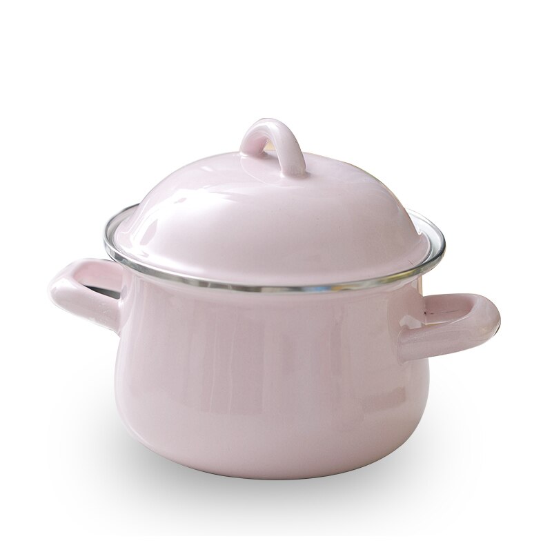 Yardenfun Emaille Kookpot Met Antislip Handvatten Soeppan Voor Thuisgebruik Geschikt Voor Inductie Gas Gelijkmatige Warmteverdeling Duurzaam Temperatuurbestendig