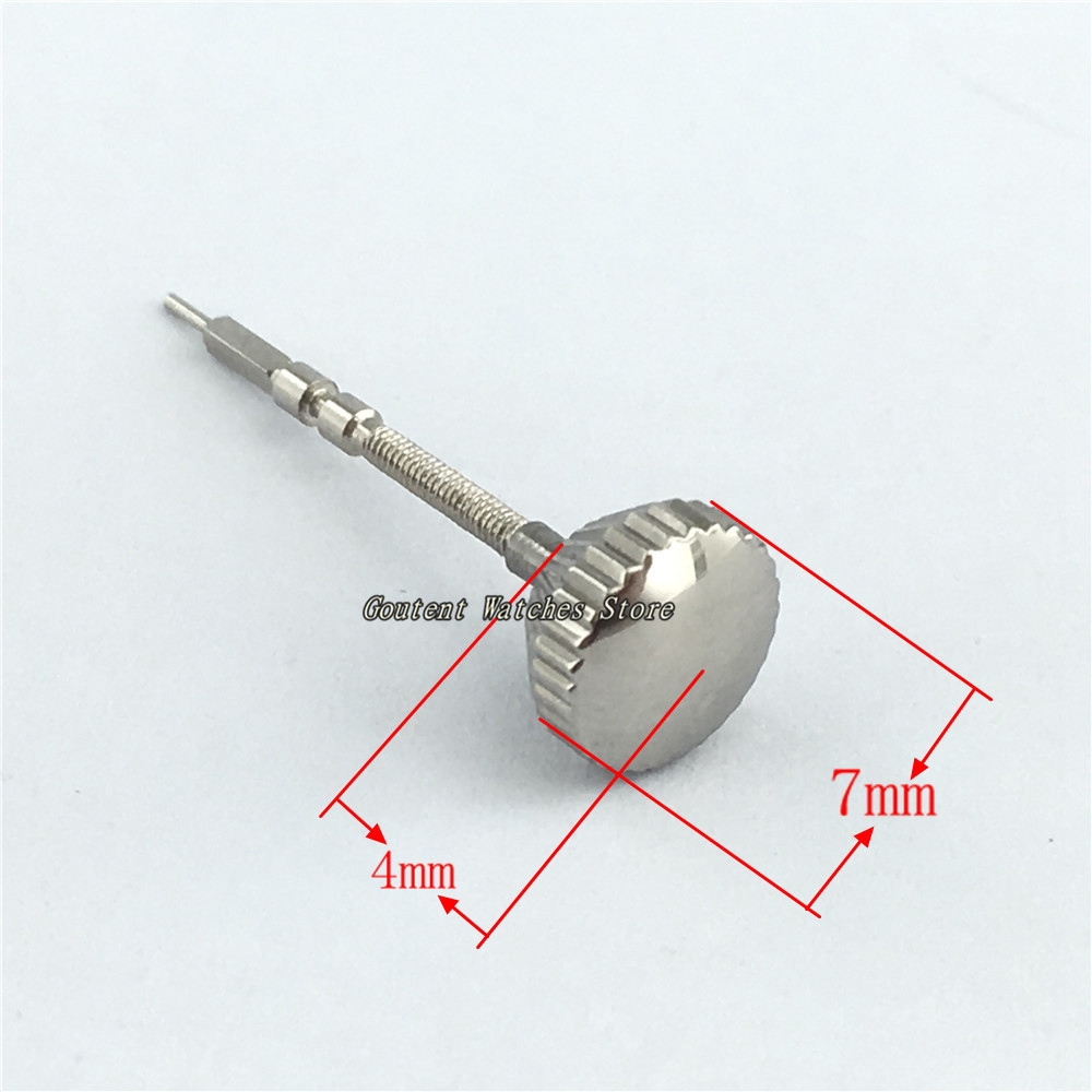 Stainless Steel Watch Crown+Stem Fit ETA 6497 6498 Seagull ST36 Movement Men's Watch: No.7