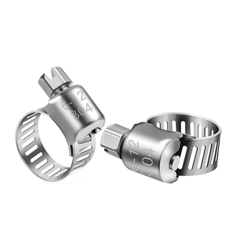 2 PCS Pipe Hose Clamps Stainless Steel Adjustable Tube Hose Clips Hardware Hoop Clamp Anti-Rust Pipe Clamps Beer Tube Clamps: Default Title