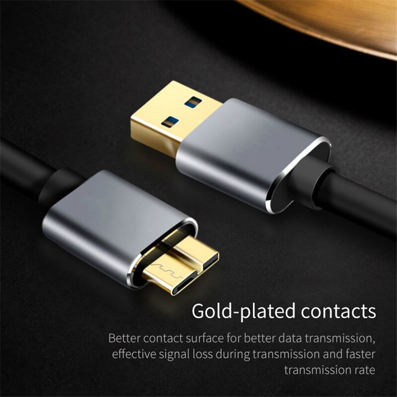 0.5m 1m 1.5m usb 3.0 type a til micro b datakabel hdd forlængerkabel kode til ekstern harddisk disk hdd samsung  s5 note 3