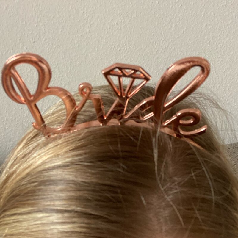 Bruiloft Accessoires Bruid Om Gilded Bruid Bruidsmeisje Bridal Tiara Kroon Voor Bachelorette Vrijgezellenfeest Decoratie Meisjes