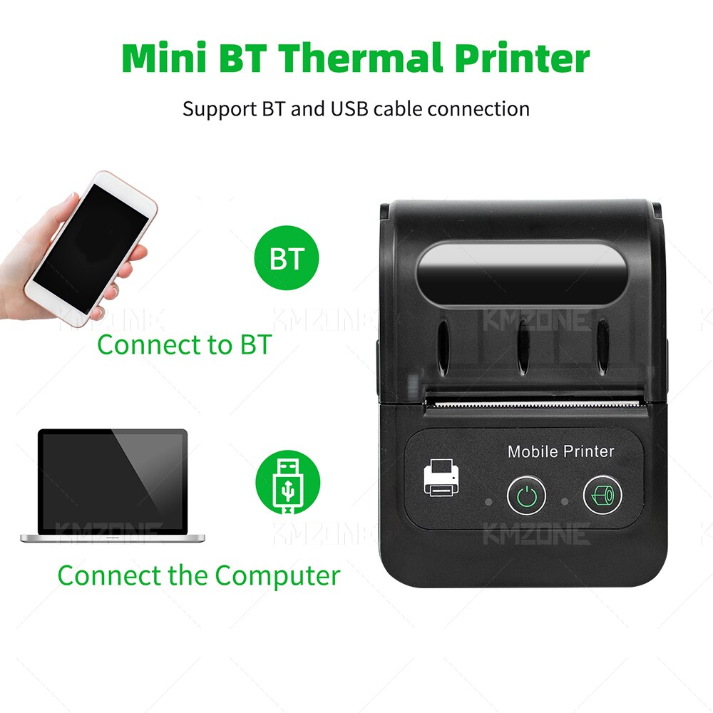 2inch Thermal Printer Portable Mini Inkless Printing Free Android &amp; iOS App Wireless Connected Bluetooth Printing Maker Machine