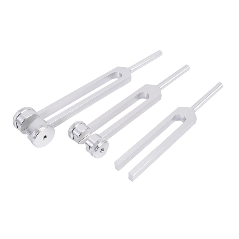 Set of 3 pcs Aluminum Sensory Tuning Forks C 128 256 512