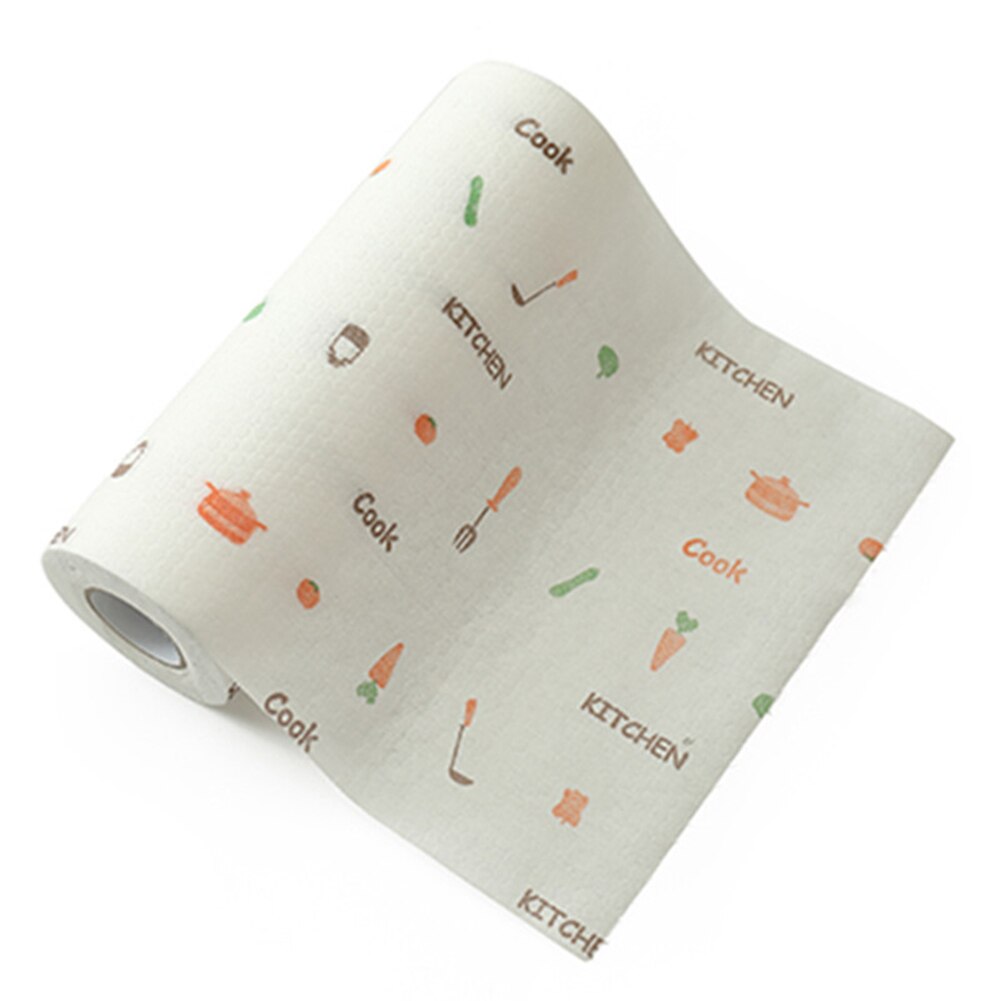 Kitchen Disposable Cleaning Towels Native Wood Pulp Environmental Protection Oil and Water Absorption Wipe Cloths: vegetables