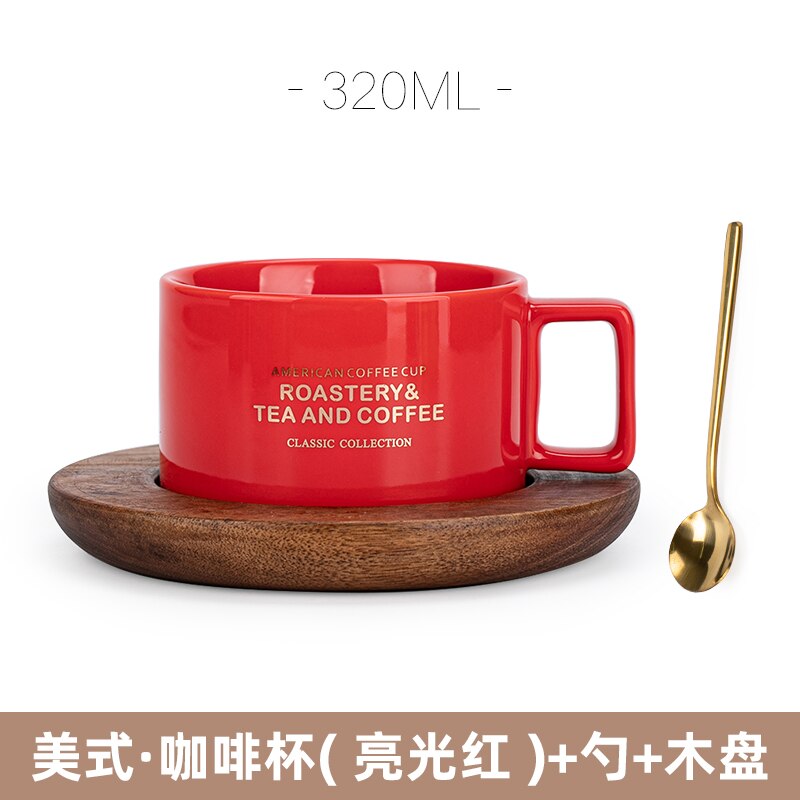 Black Luxury Ceramic Coffee Cup and Saucer Set Bone China Dinnerware Coffee Cup Sets Vaso Para Cafe Mug BD50CS: style3