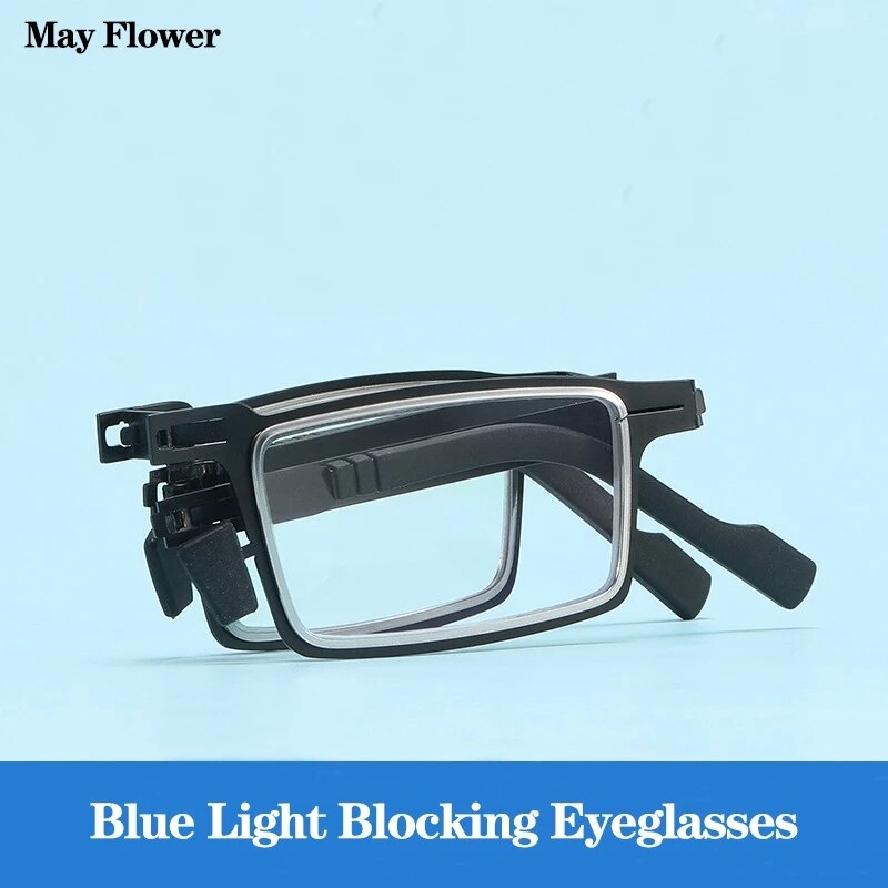 Gafas de lectura plegables para presbicia, lentes de alta definición con bloqueo de luz azul, antiuv400, ultrafinas + 3,5