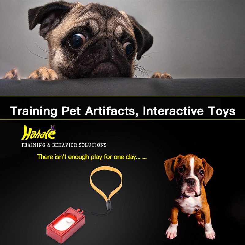 Portátil para mascotas Clicker para perros entrenamiento silbato tarjeta de respuesta perro entrenador de asistencia guía con Llave de Anillo suministros para perros mascota