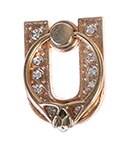 UVR Metal Diamond Finger Ring Character Phone Stand Holder English Letters Rhinestone Mobile Phone Holder Stand For All Phone: U