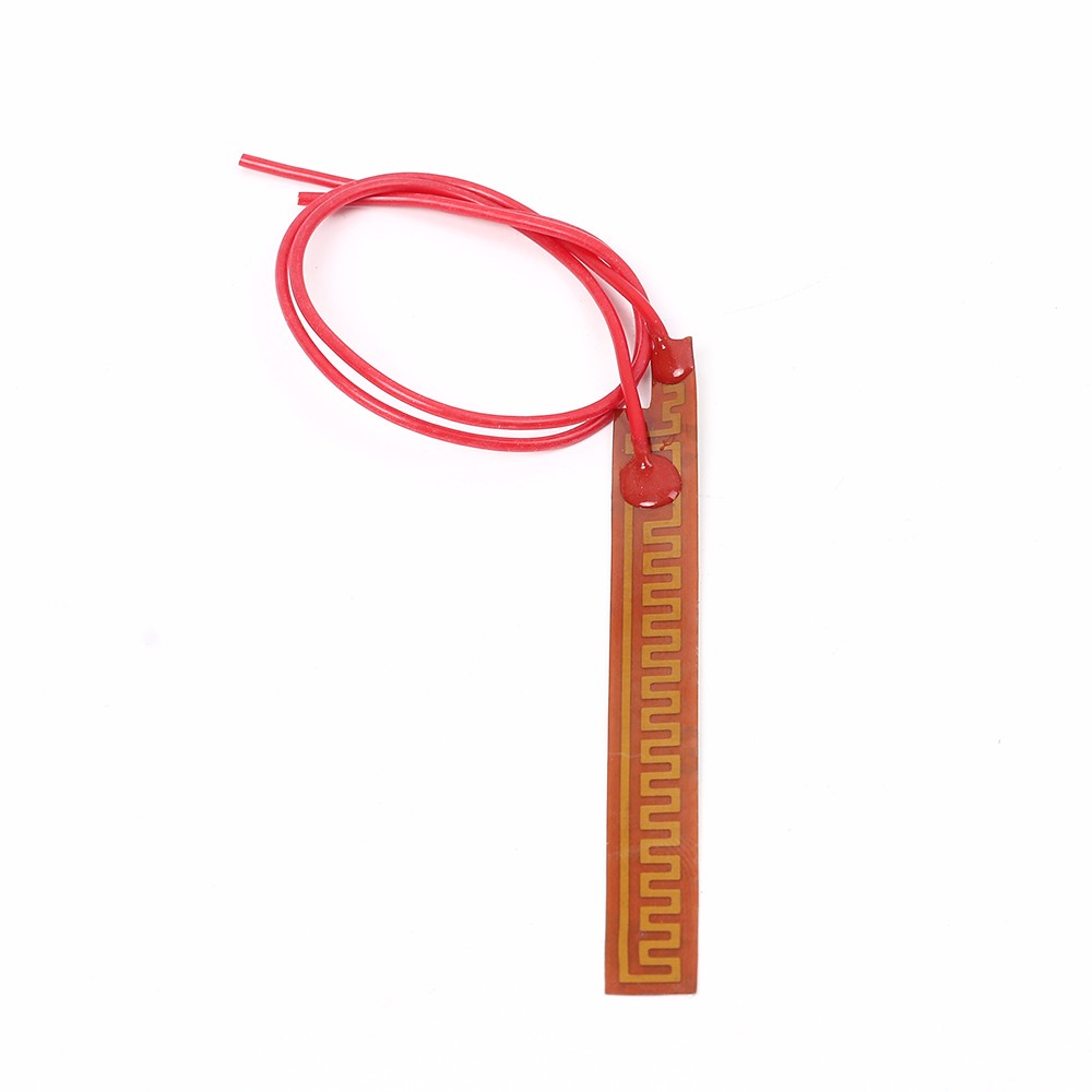 10mm x 93mm 12V 12W Pi Polyimid Electrotherma Heizung Film Platte Erhitzt Heizung Membran Band Platte schnelle Vorwärmen