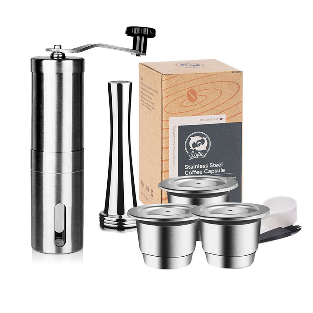 Edelstahl Nespresso Nachfüllbare Kaffee Kapsel manipulieren Wiederverwendbare Kaffee Schote Coffeeware Zubehör Für Barista Espresso Hersteller