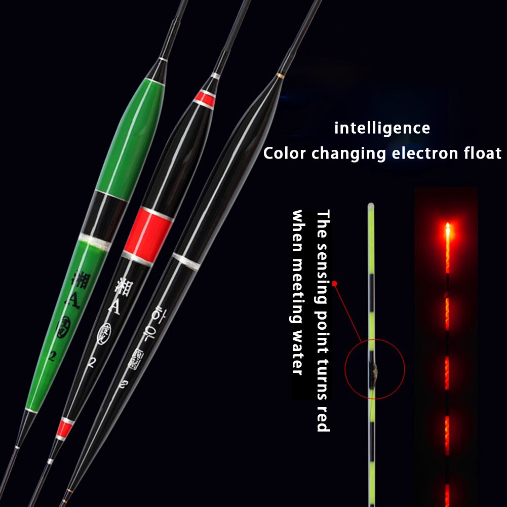 Smart Fishing Float Led Night Light Bite Alarm Vis Aas Lichtgevende Balsahout Elektronica Praalwagens Visgerei Tool