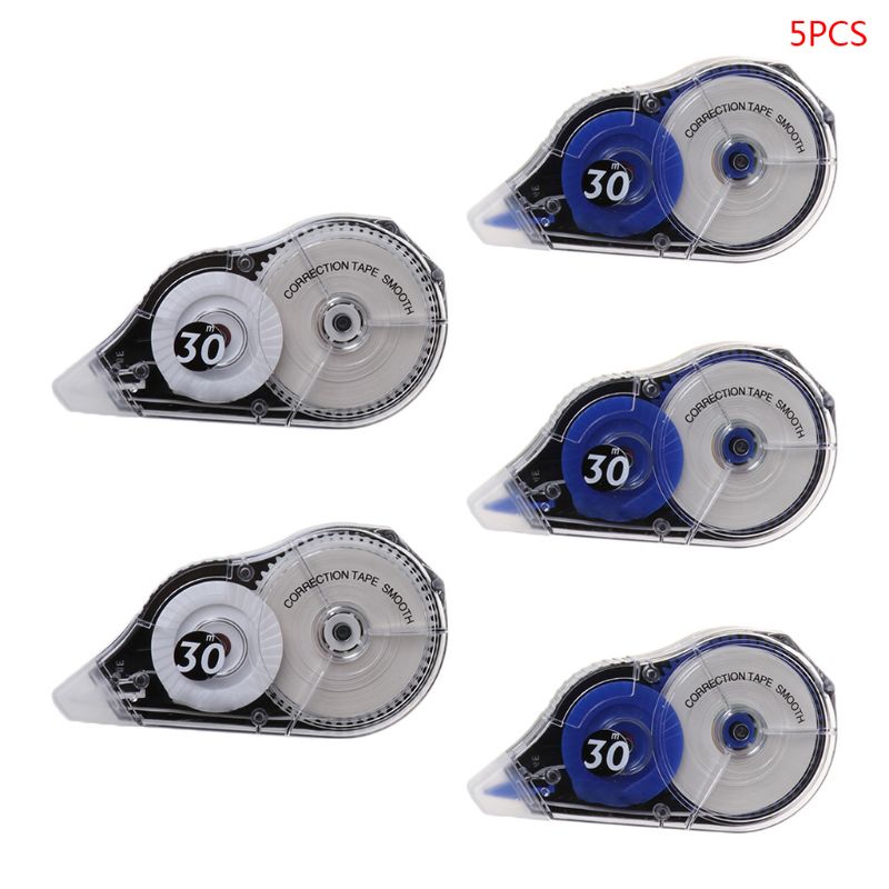 5pcs/set Practical Correction Tape Roller 30m Long White Sticker Study Stationery Office Tool School Supplies R9JA