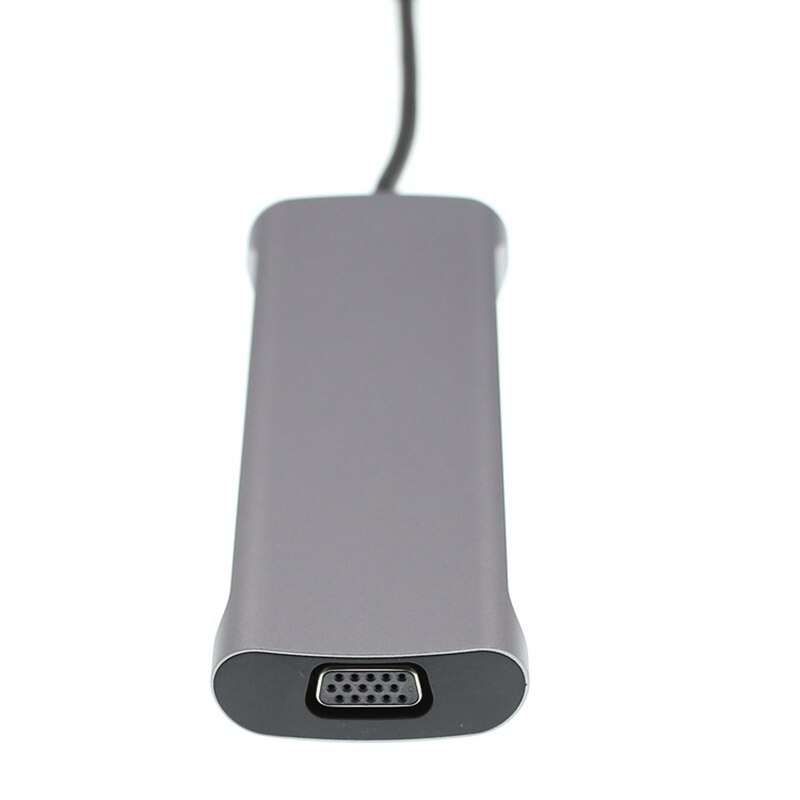 8 in 1 usb-c hub type-c til hdmi vga usb 3.0 tf kortlæser pd ladeadapter splitter