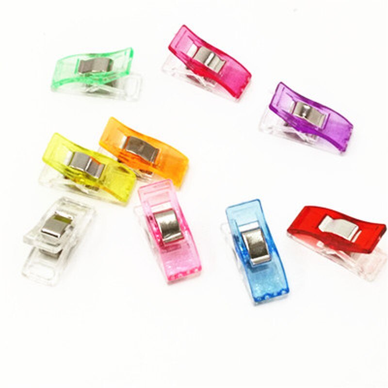 20 Stuks Plastic Clips Job Voet Case Multicolor Clips Stof Klemmen Patchwork Zomen Naaien Gereedschap Naaien Accessoires Kledingstuk Clips