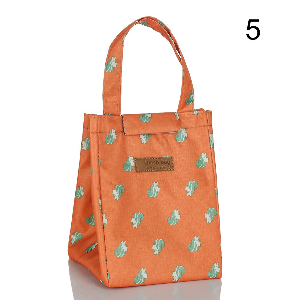 Bolsa de almuerzo impermeable para comida, bolsa térmica aislante de para desayuno, de mano, portátil, para Picnic, , 1 ud.: 5