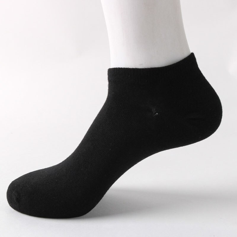 Urgot 10 Pcs=5 Pairs Men&#39;s Cotton Socks Large Big Plus Size 45,46,49,50 Business Ankle Socks Classic Sox Meias Calcetines Hombre: A black