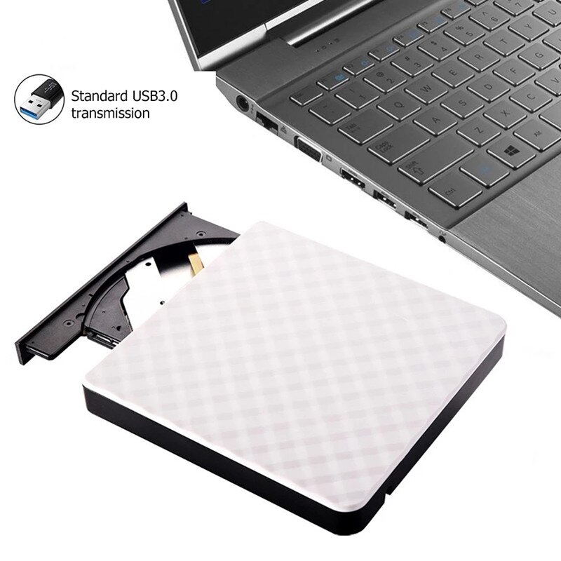 2 Kleuren Usb 3.0 Plaid Shell Dvd Cd Externe Brander Reader Rw Optische Drive Computer Notebook Accessoires