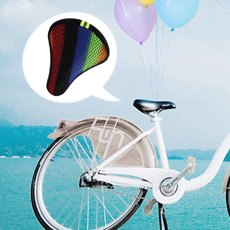 Andningsbar stötdämpning vattentät polyester universell ersättningsdyna cykelsätesöverdrag solskydd ergonomiskt mesh