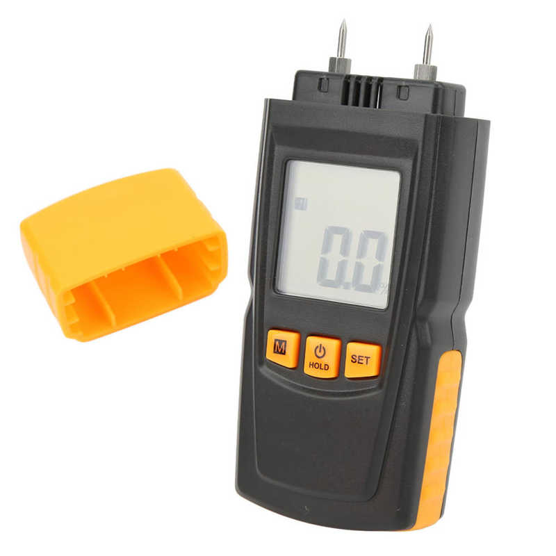 GM605 Portable Wood Moisture Meter Hygrometer Digital Wood Density Meter with Probe Protective Cover Humidity Meter