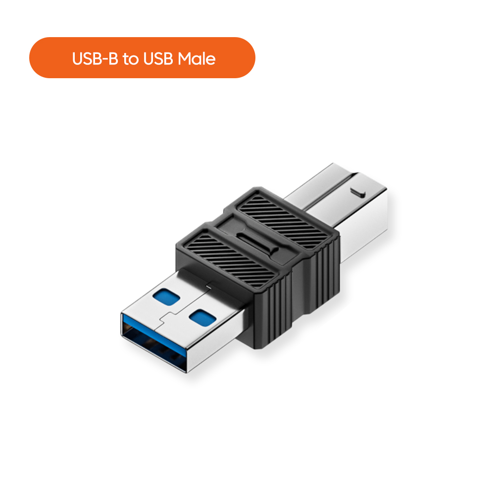 Usb -b 3.0 skrivaradapter typ-c till b fyrkantig portkonverterare anslutning hårddiskhölje kopiatoröverföringsadapter: Vit