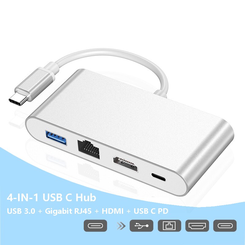 Usbタイプcドッキングステーションmacbook proの空気のhp、dellレノボ、usb cハブアダプタ、4 hdmi vga sd tf RJ45 pd高速充電