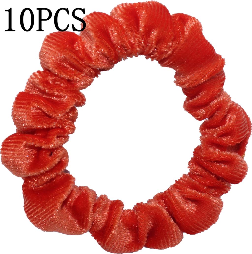 Paquete de Scrunchies del pelo de terciopelo para niña, bandas elásticas para el pelo, conjunto de soporte para cola de caballo, accesorios para el cabello, sólido, sin arrugas, 10/6 Uds./lote
