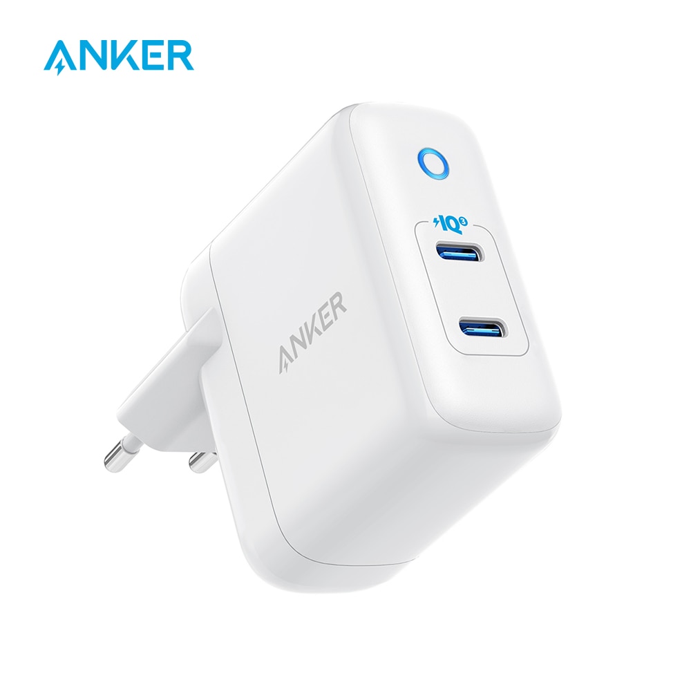 Anker 36W 2 puertos PIQ 3,0 tipo C cargador de pared, PowerPort III Duo, enchufe plegable, de energía para iPhone 11/11 Pro y más