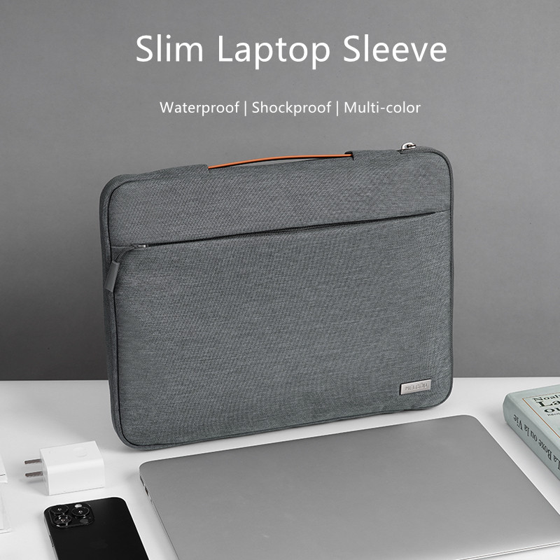 Pc-veske med flere lommer til macbook air 15.3, pc-veske til macbook pro 13 14 16, støtsikker pc-veske til dell/xiaomi