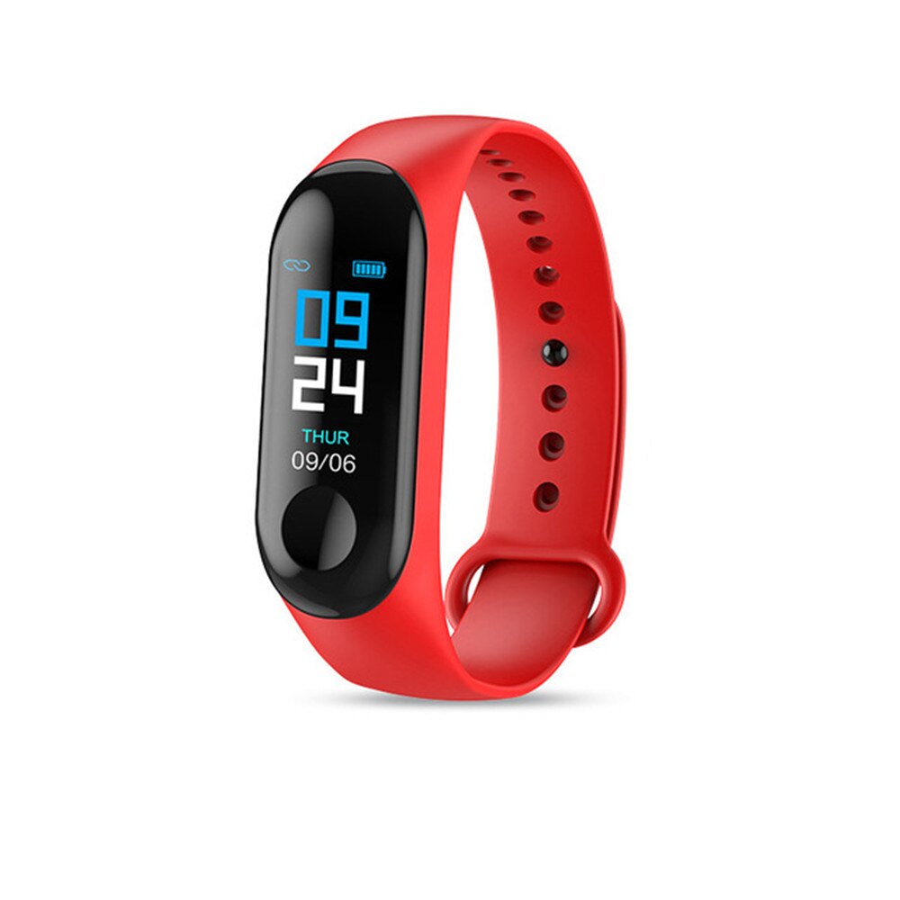 M3 più Intelligente Della Vigilanza Della Fascia di Fitness tracker Wristband Heart Rate Attività Schermo a Colori Articoli Elettronica Smart, Smartwatch, Bracciali Smart Fitness Vigilanza di Sport Del Braccialetto: Red