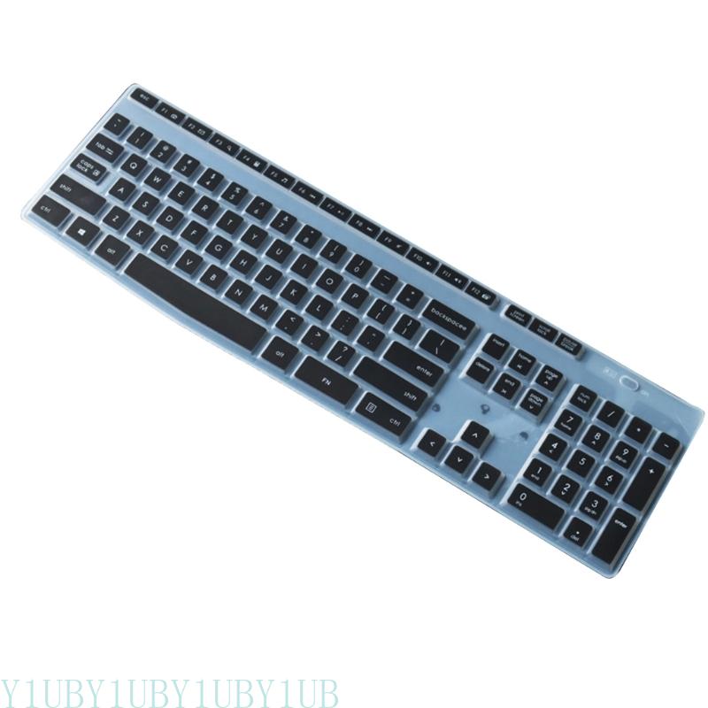 Y1UB Dustproof Waterproof Transparent Silicone Keyboard Cover Skin Protectors for MK345 K345 Wireless Keyboard Accessories: black