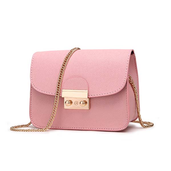 Small Women Bags PU leather Messenger Bag Clutch Bags Mini Shoulder Bag Women Handbag bolso mujer purse: Pink