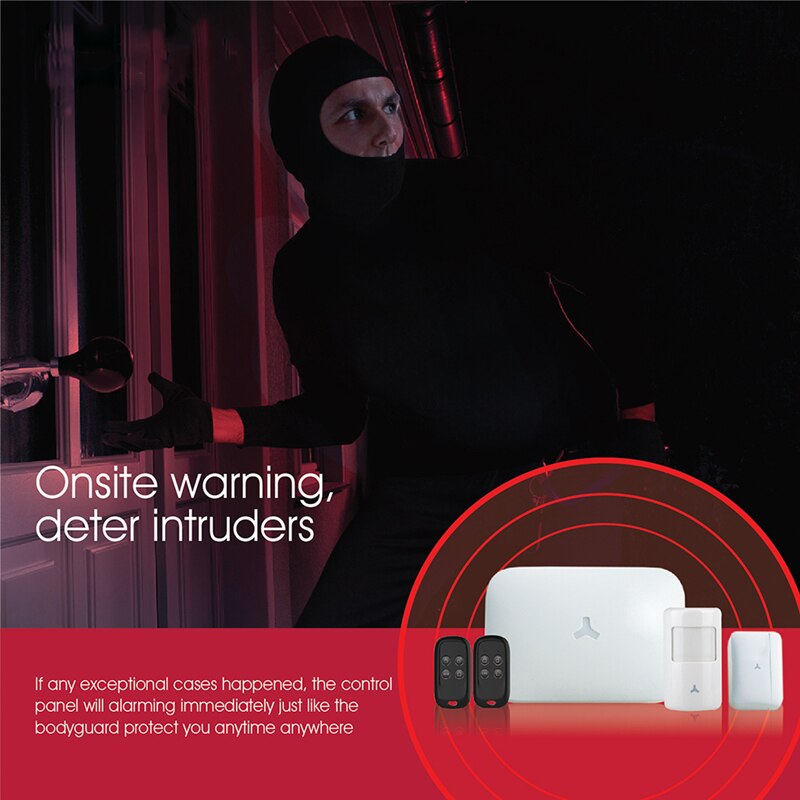 Sistema de alarma de intrusión, ALARMA DE SEGURIDAD PARA EL HOGAR inalámbrico con WiFi, GSM, aplicación inteligente, compatible con Alexa, Google Home, Control por voz